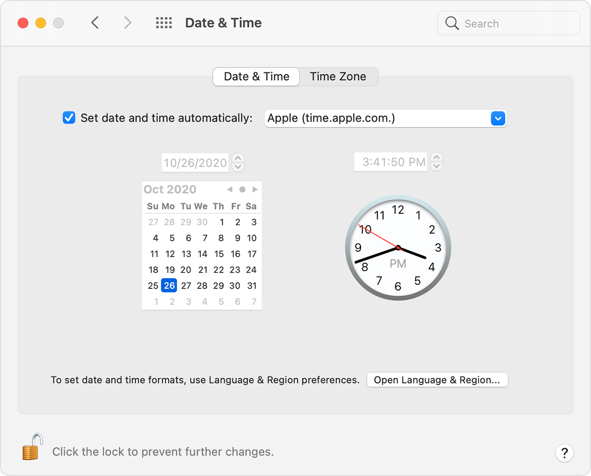 set time zone for mac calendar